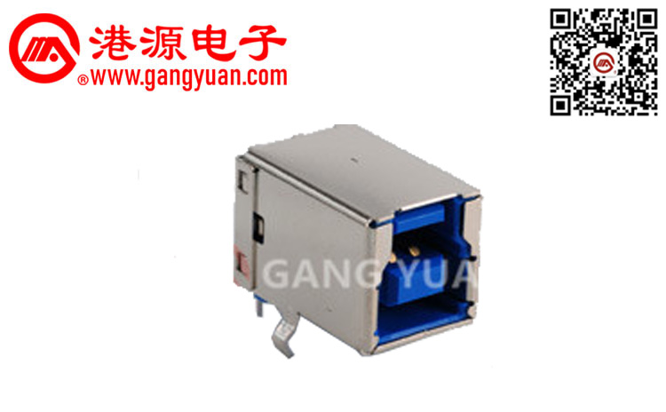 USB3.0 BF90° 藍(lán)銅1u H款